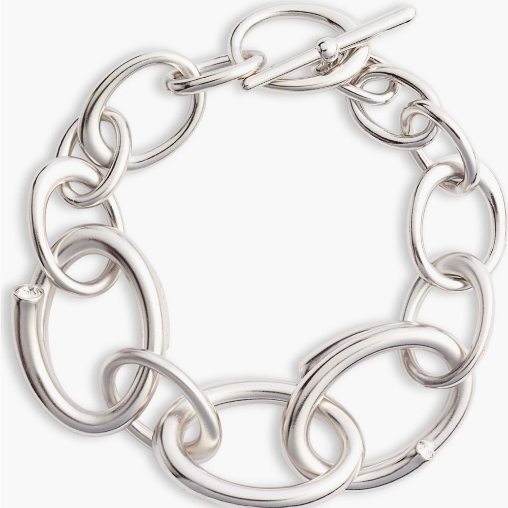 Kendra Scott ‘Walker’ Chunky Loopy Silver Tone Chain Bracelet